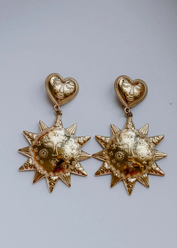 Boucles d’oreilles soleil d’été - NC – Bijoux artisanales fait avec âme pour sublimer votre style